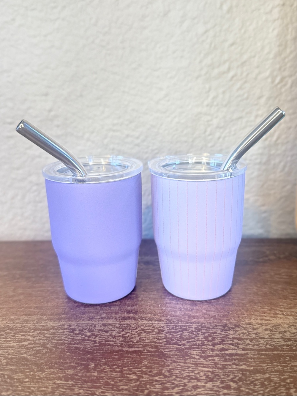 Mini Tumblers with Straws in Lavender, Set of 2 (3 oz cups) β Ashland - Picture 2 of 11